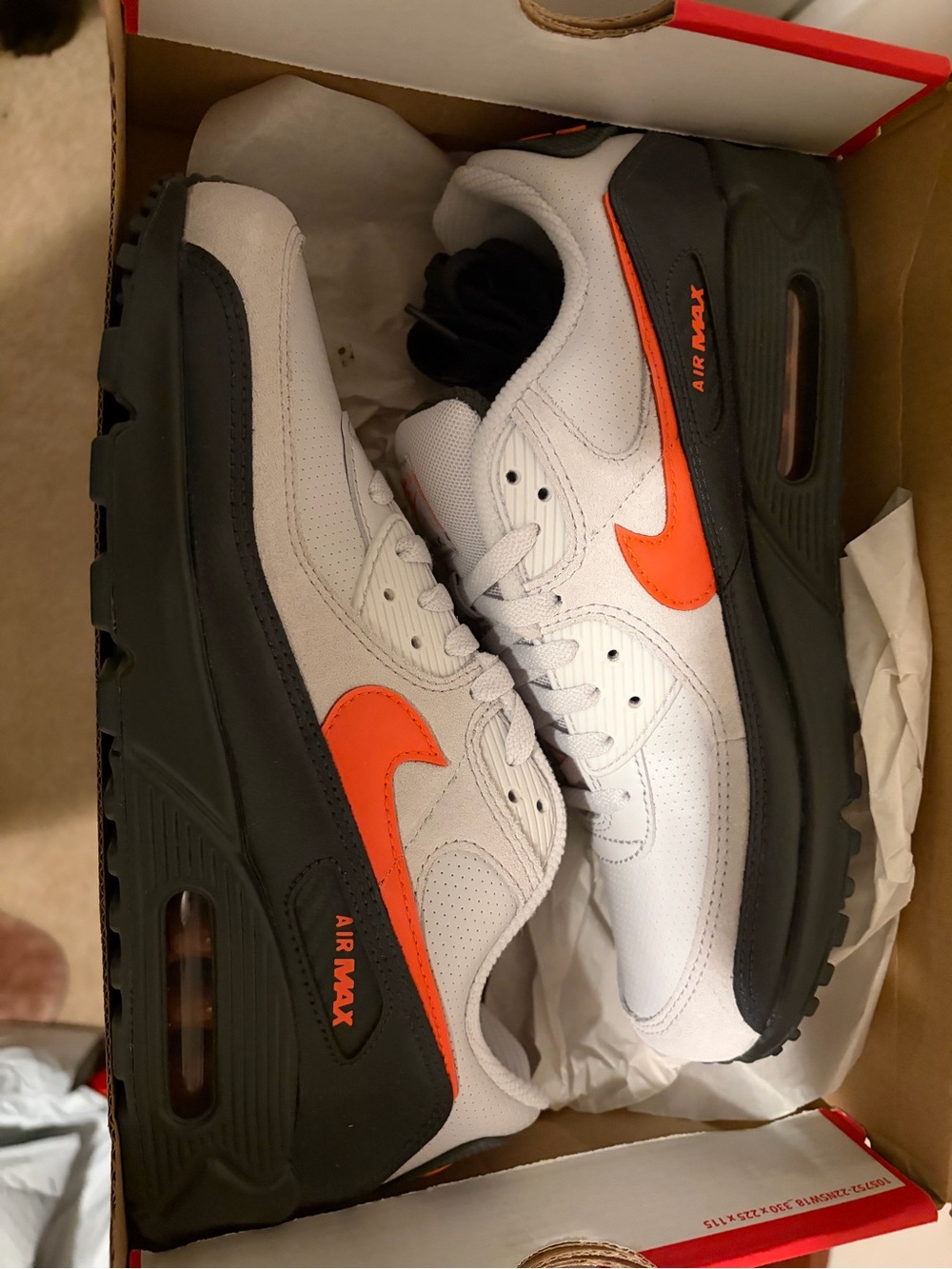 Nike air max racing edition vast grey/safety orange men’s 10